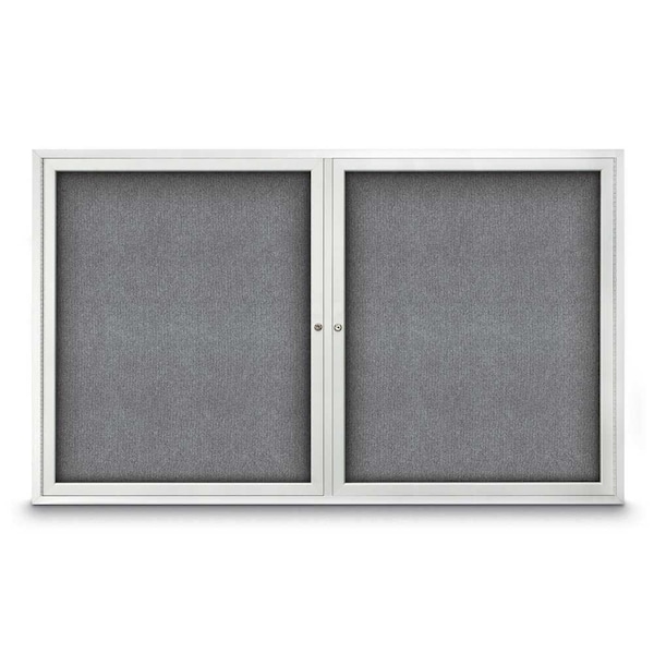 Sliding Door Indoor Enclosed Corkboard, 9